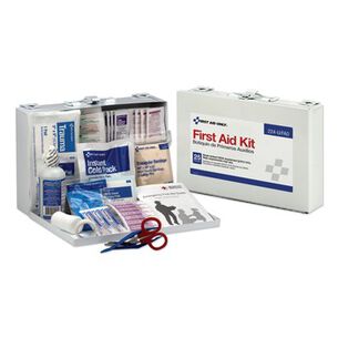 EMERGENCY RESPONSE | First Aid Only OSHA Compliant First Aid Kit for 25 People with Metal Case (1-Kit)