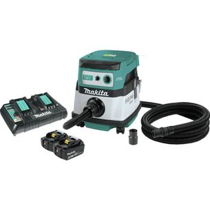 粉尘管理|工厂修复Makita 18V X2 (36V) LXT无刷锂离子2.1加仑无绳HEPA过滤器干式除尘器套件，2节电池（5ah）