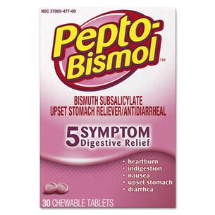 急救| Pepto-Bismol 03977咀嚼片，原味，30/盒，24盒/盒