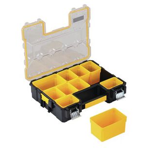 箱子和袋子| 德瓦尔特 14英寸. X 17-1/2英寸. X 4-1/2英寸. 带金属锁扣的Deep Pro Organizer -黄色/透明/黑色