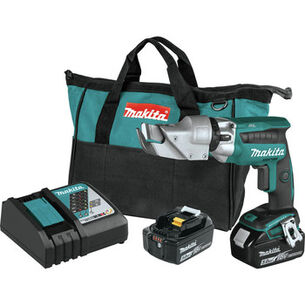 NIBBLERS AND SHEARS | Makita 18V LXT Brushless Lithium-Ion 18 Gauge Cordless Offset Shear Kit with 2 电池 (5 Ah)