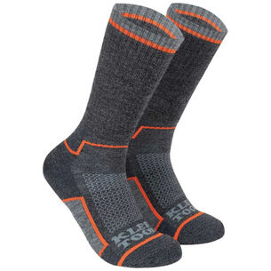 CLOTHING AND GEAR | Klein工具1双保暖袜-大号，深灰色/浅灰色/橙色