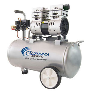 空气压缩机 | California 空气的工具 8010 1 HP 8 Gallon Ultra Quiet and Oil-Free Steel Tank Wheelbarrow Air Compressor