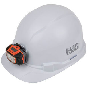 安全帽|克莱因工具非通风帽风格安全帽与头灯-白色