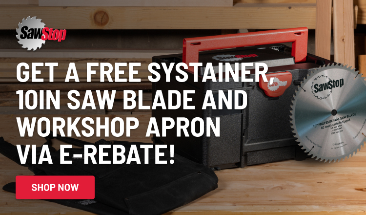  FREE Systainer, 10in Saw Blade and Workshop Apron!