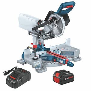 RIVETERS | Factory Reconditioned Bosch 18V PROFACTOR Brushless Single-Bevel Slide Lithium-Ion 7-1/4 in. Cordless Miter Saw Kit (8 Ah)