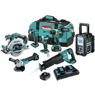 MAIL IN REBATE | Makita 18V LXT Brushless Lithium-Ion Cordless 7-Tool Combo Kit with 2 Batteries (5 Ah)