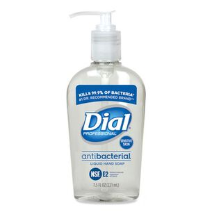 FACILITY MAINTENANCE SUPPLIES | Dial Professional 7.5 oz. Bottle Antimicrobial Liquid Hand Soap for Sensitive Skin - Floral Scent (12/Carton)