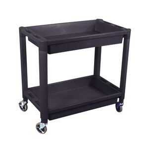 TOOL CARTS AND CHESTS | Astro Pneumatic Heavy Duty Plastic 2-Shelf Utility Cart (Black)