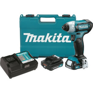 IMPACT DRIVERS | Factory Reconditioned Makita 12V max CXT Brushed Lithium-Ion 1/4 in. Cordless Impact Driver Kit with 2 Batteries (2 Ah)