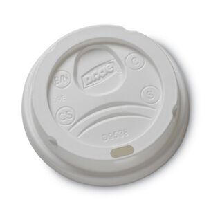 FOOD TRAYS CONTAINERS LIDS | Dixie 8 oz. Drink-Thru Hot Drink Cup Lids - White (1000/Carton)