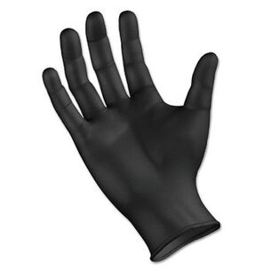 WORK GLOVES | Boardwalk 4.4 mil Disposable General-Purpose Powder-Free Nitrile Gloves - Medium, Black (100/Box)