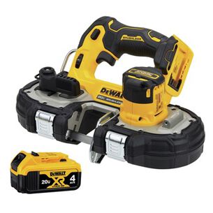 SAWS | Dewalt 20V MAX ATOMIC Brushless Lithium-Ion 1-3/4 in. Cordless Compact Bandsaw with 4 Ah Battery Bundle