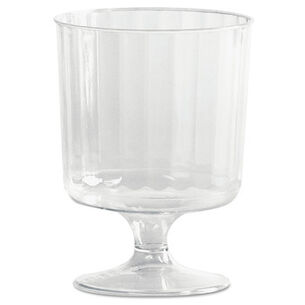 PRODUCTS | WNA 5 oz. Fluted Classic Crystal Plastic Wine Glasses on Pedestals - Clear (10/Pack, 24 Packs/Carton)