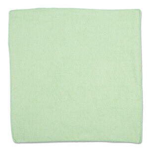 CLEANING CLOTHS | Rubbermaid Commercial 16 in. x 16 in. Microfiber Cleaning Cloths - Green (24/Pack)