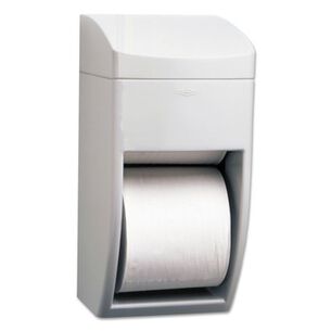 FACILITY MAINTENANCE SUPPLIES | Bobrick 6.25 in. x 6.88 in. x 13.5 in. 2-Roll Matrix Series Tissue Dispenser - Gray