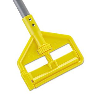 MOPS | Rubbermaid Commercial Invader Fiberglass Side-Gate 1 in. Diameter x 60 in. Wet-Mop Handle - Gray/Yellow