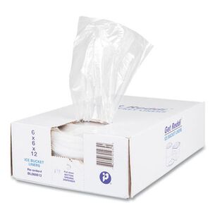 TRASH BAGS | Inteplast Group 1000-Piece 3 Qt. 0.5 mil. 6 in. x 12 in. Ice Bucket Liner Bag Set - Clear