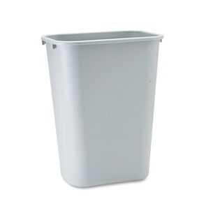 TRASH WASTE BINS | Rubbermaid Commercial 10.25-Gallon Rectangular Deskside Wastebasket - Gray