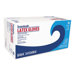 CLEANING GLOVES | Boardwalk General Purpose 4.4 Mil Powder-Free Latex Gloves - Medium, Natural (1000/Carton)