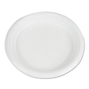 BOWLS AND PLATES | Boardwalk Hi-Impact 6 in. Plastic Dinner Plates - White (1000/Carton)