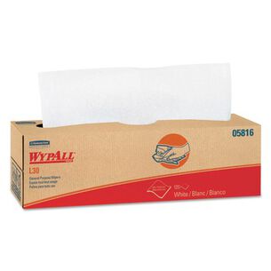 PAPER TOWELS AND NAPKINS | WypAll L30 POP-UP Box 9.8 in. x 16.4 in. Towels - White (120/Box, 6 Boxes/Carton)