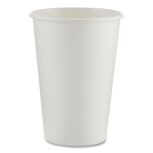 CUPS AND LIDS | Dixie 16 oz. Paper Hot Cups - White (50/Sleeve, 20 Sleeves/Carton)