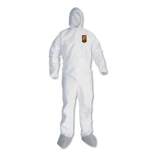 SAFETY EQUIPMENT | KleenGuard A45 Liquid and Particle Protection Surface Prep/Paint Coveralls - Large, White (25/Carton)