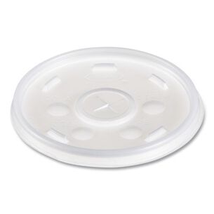 CUTLERY | Dart 12SL Slip-Thru Plastic Lids for 12oz Hot/Cold Foam Cups - White (1000/Carton)