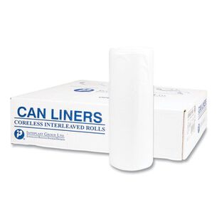CLEANING AND SANITATION | Inteplast Group 36 in. x 60 in. 55 gal. 14 microns High-Density Commercial Can Liners - Clear (200/Carton)