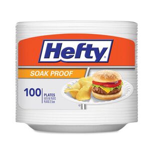 PRODUCTS | Hefty 8.88 in. Soak Proof Tableware Foam Plates - White (100/Pack)