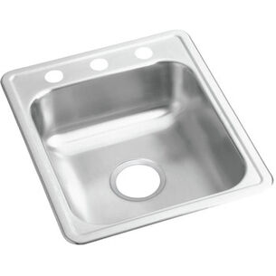 KITCHEN SINKS | Elkay Dayton Top Mount 17 in. x 21-1/4 in. Single Bowl Bar Sink (Stainless Steel)