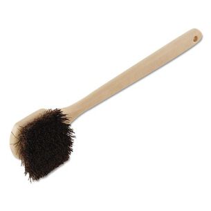 CLEANING BRUSHES | Boardwalk 20 in. Palmyra Bristle Plastic Handle Utility Brush - Tan