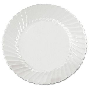 BOWLS AND PLATES | WNA 9 in. Diameter Plastic Classicware Plates - Clear (18/Bag, 10 Bags/Carton)