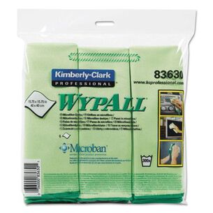 CLEANING TOOLS | WypAll 15.75 in. x 15.75 in. Reusable Microfiber Cloths - Green (6/Pack)