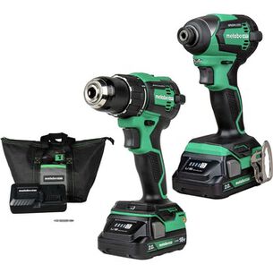 COMBO KITS | Metabo HPT 18V MultiVolt Brushless Lithium-Ion Cordless Drill Driver and Impact Driver Combo Kit with 2 Batteries (2 Ah)