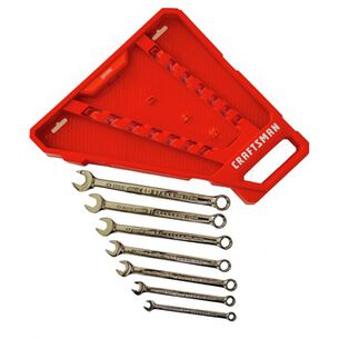 HAND TOOLS | Craftsman Metric Long Panel Combination Wrench Set - Gunmetal Chrome (7-Piece)