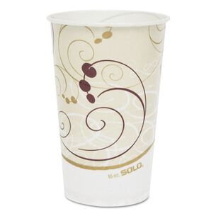PRODUCTS | SOLO Symphony Eco-Forward 16 oz. Paper Cold Cups - White/Red/Beige (1000/Carton)