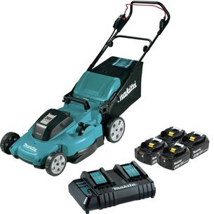PUSH MOWERS | Makita XML10CM1 36V (18V X2) LXT Brushed Lithium-Ion 21 in. Cordless Lawn Mower Kit with 4 Batteries (4 Ah)
