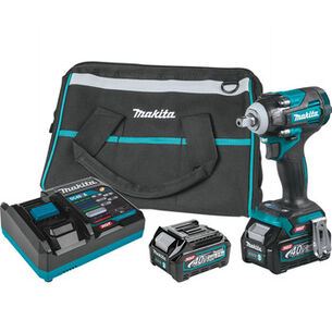 GWP 511072 | Makita 40V max XGT Brushless Lithium-Ion 1/2 in. Cordless 4-Speed Impact Wrench with Detent Anvil Kit (2.5 Ah)