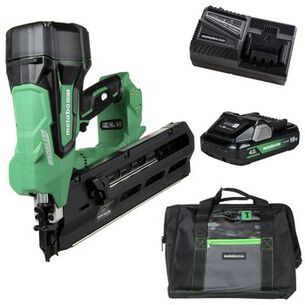 NAILERS AND STAPLERS | Metabo HPT 18V MultiVolt Brushless 21 Degrees Plastic Strip Lithium-Ion 3-1/2 in. Cordless Framing Nailer Kit (4 Ah)