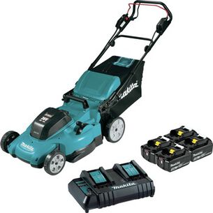 LAWN MOWERS | Factory Reconditioned Makita 36V (18V X2) LXT Brushed Self‑Propelled Lithium-Ion 21 in. Cordless Lawn Mower Kit with 4 Batteries (5 Ah)