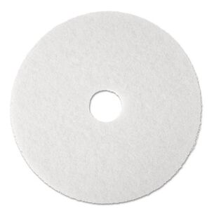 SPONGES AND SCRUBBERS | 3M 19 in. Low-Speed Super Polishing Floor Pads - White (5/Carton)