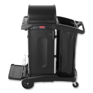 CLEANING CARTS | Rubbermaid Commercial High-Security Healthcare Cleaning Cart - Black