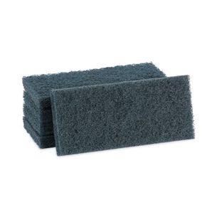 CLEANING AND SANITATION ACCESSORIES | Boardwalk Medium-Duty 4 in. x 10 in. Pads - Blue (20/Carton)