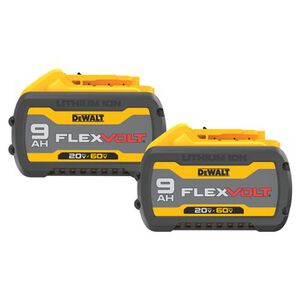 POWER TOOL ACCESSORIES | Dewalt (2/Pack) 20V/60V MAX FLEXVOLT 9 Ah Lithium-Ion Battery