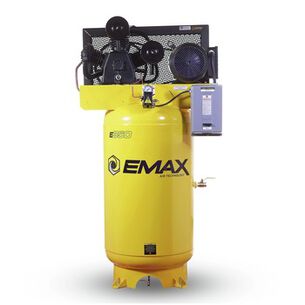 RSA 511563 | EMAX 7.5 HP 80 Gallon 2-Stage Single Phase 26 CFM @100 PSI Industrial 3-Cylinder Motor Splash Lubricated Electric Air Compressor