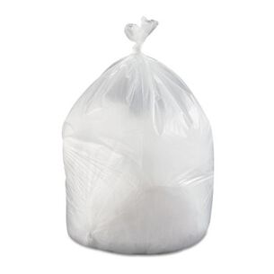 TRASH BAGS | Inteplast Group High-Density 60 Gallon 38 in. x 58 in. Commercial Can Liners - Clear (150/Carton)