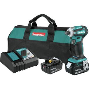 IMPACT DRIVERS | Factory Reconditioned Makita 18V LXT Brushless 4‑Speed Quick‑Shift Mode Lithium‑Ion Cordless Impact Driver Kit with 2 Batteries (5 Ah)