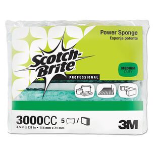 PRODUCTS | Scotch-Brite PROFESSIONAL 2.8 in. x 4.5 in. 0.6 in. Thick Power Sponge - Blue/Teal (5/Pack)
